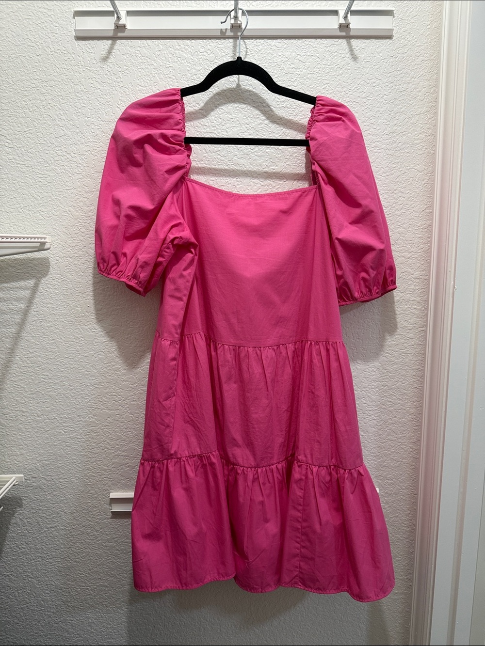 H&M Bright Pink Square Neck Dress